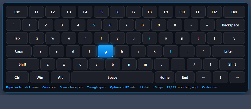 On-screen keyboard